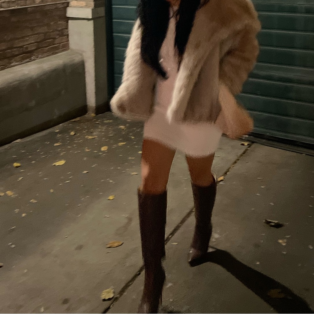 Miss Lola Dark Brown Knee-High Boots - Picture 5 of 5